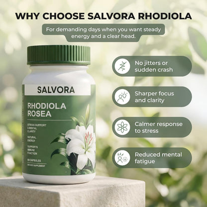 Salvora Rhodiola Rosea Bottle