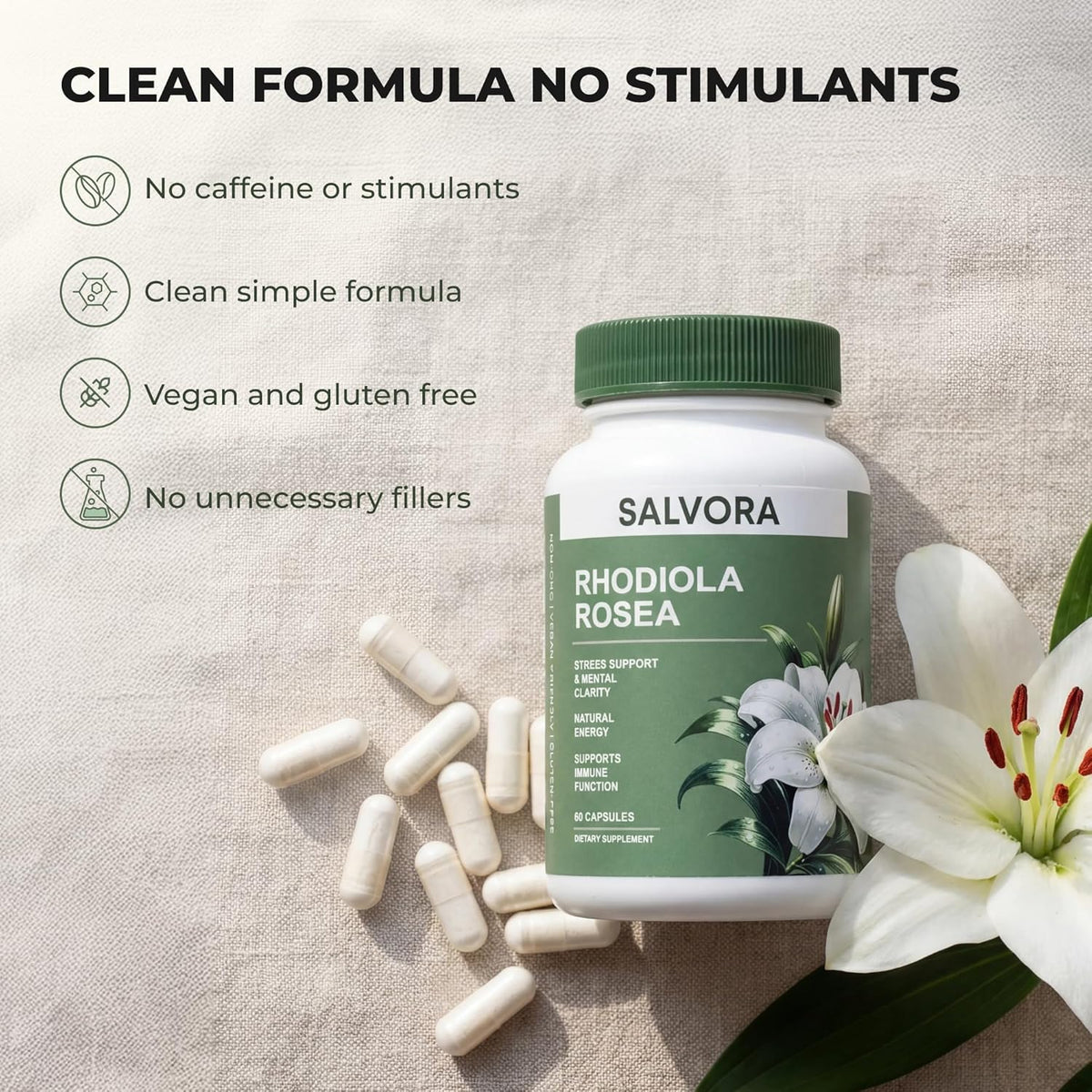 Salvora™ Rhodiola Rosea Capsules