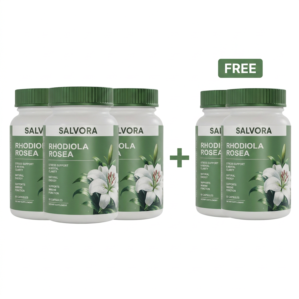 Salvora Rhodiola Rosea — Buy 3 + 2 Free (5 bottles)